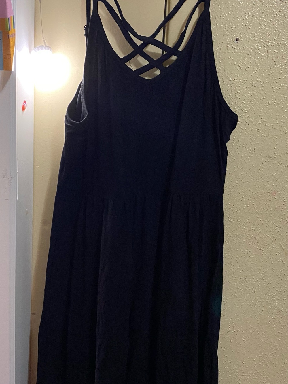 Hot Topic Black Strappy Midi Dress